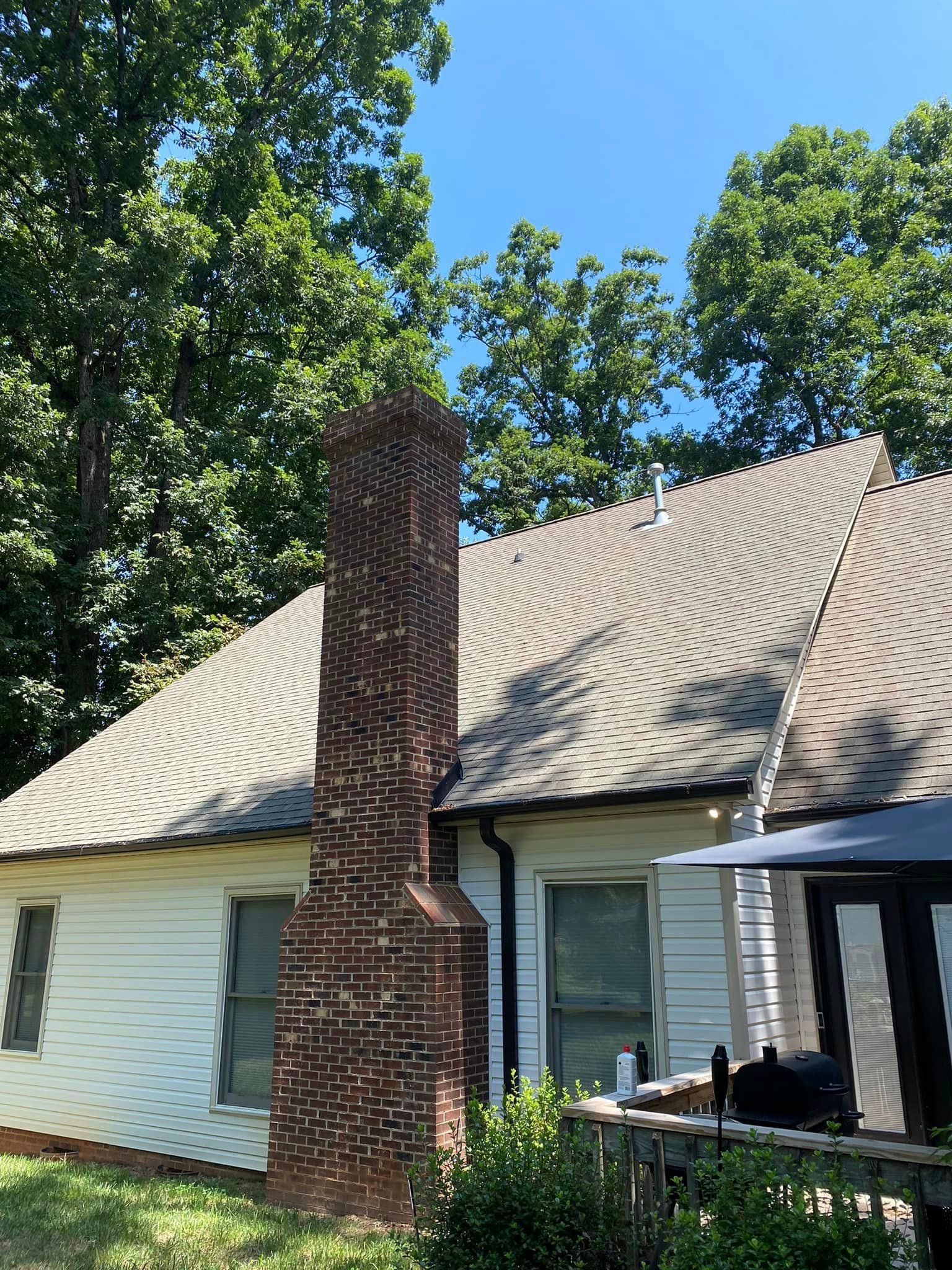Spotless shingles after service by experienced roof cleaning professionals