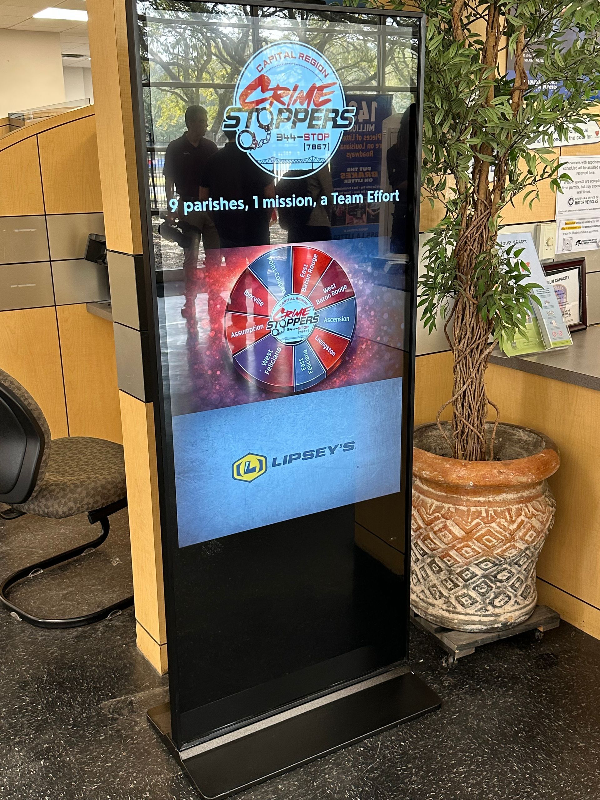 Digital Kiosk Program from Capital Region Crime Stoppers in Louisiana.