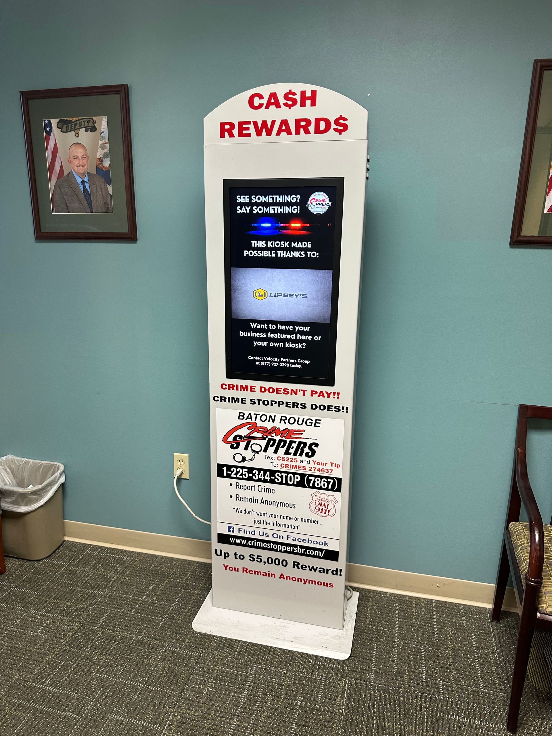 Digital Kiosk Program from Capital Region Crime Stoppers in Louisiana.
