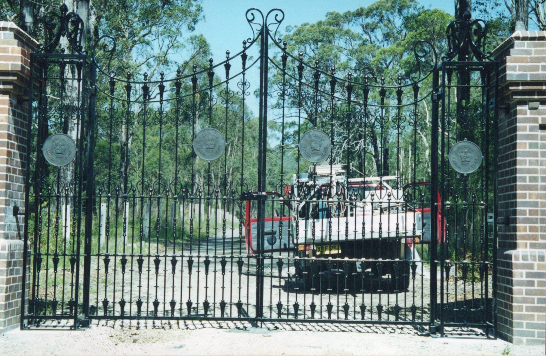 Black Steel Fence with crane — Projects in Wauchope, NSW