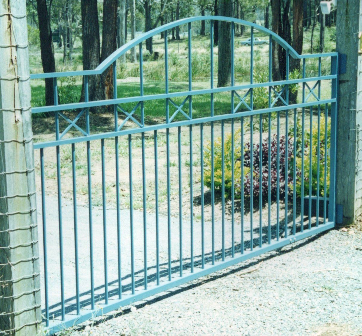 Silver Steel Fence in drive way — Projects in Wauchope, NSW