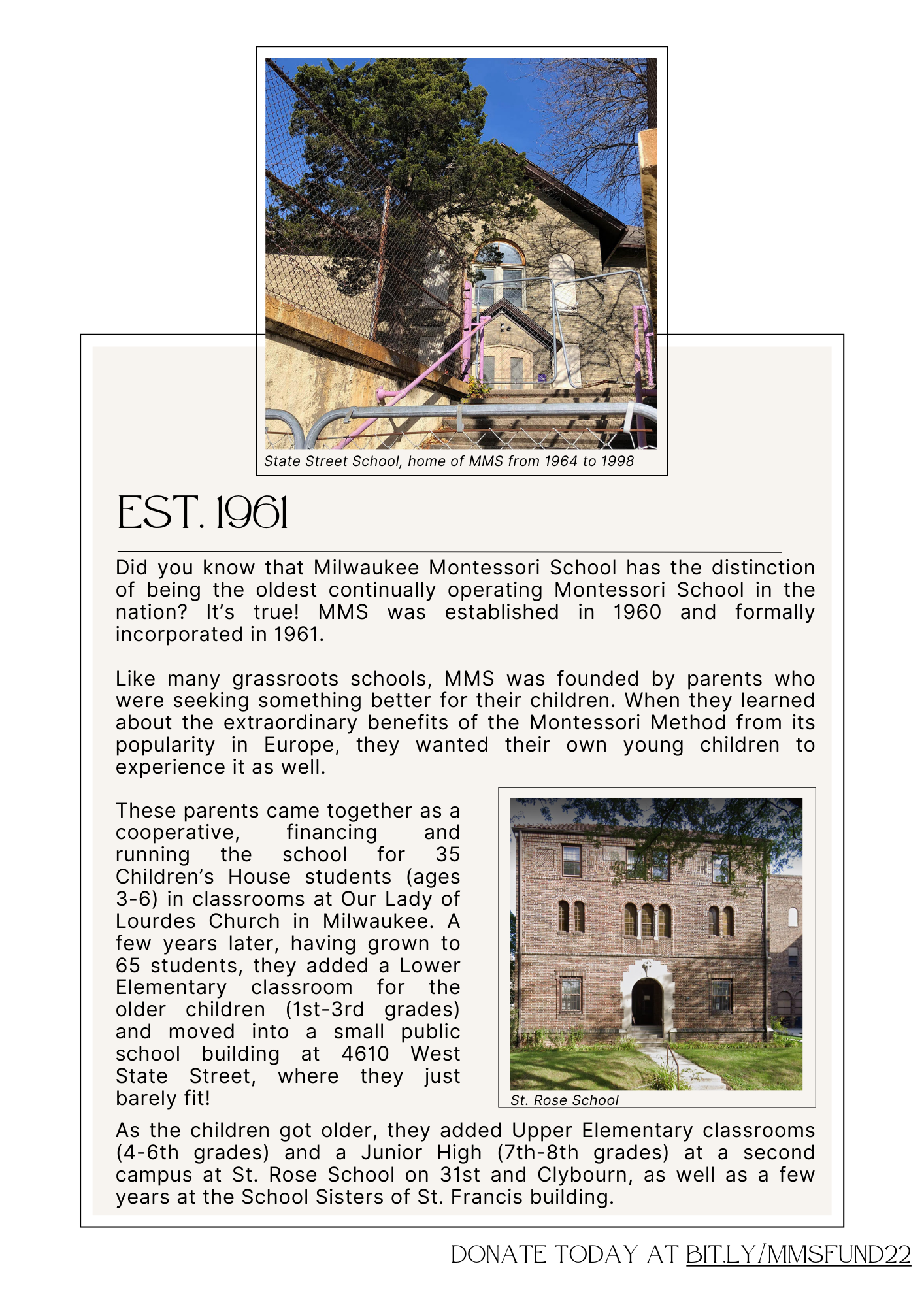 The MMS Fund - Milwaukee Montessori School