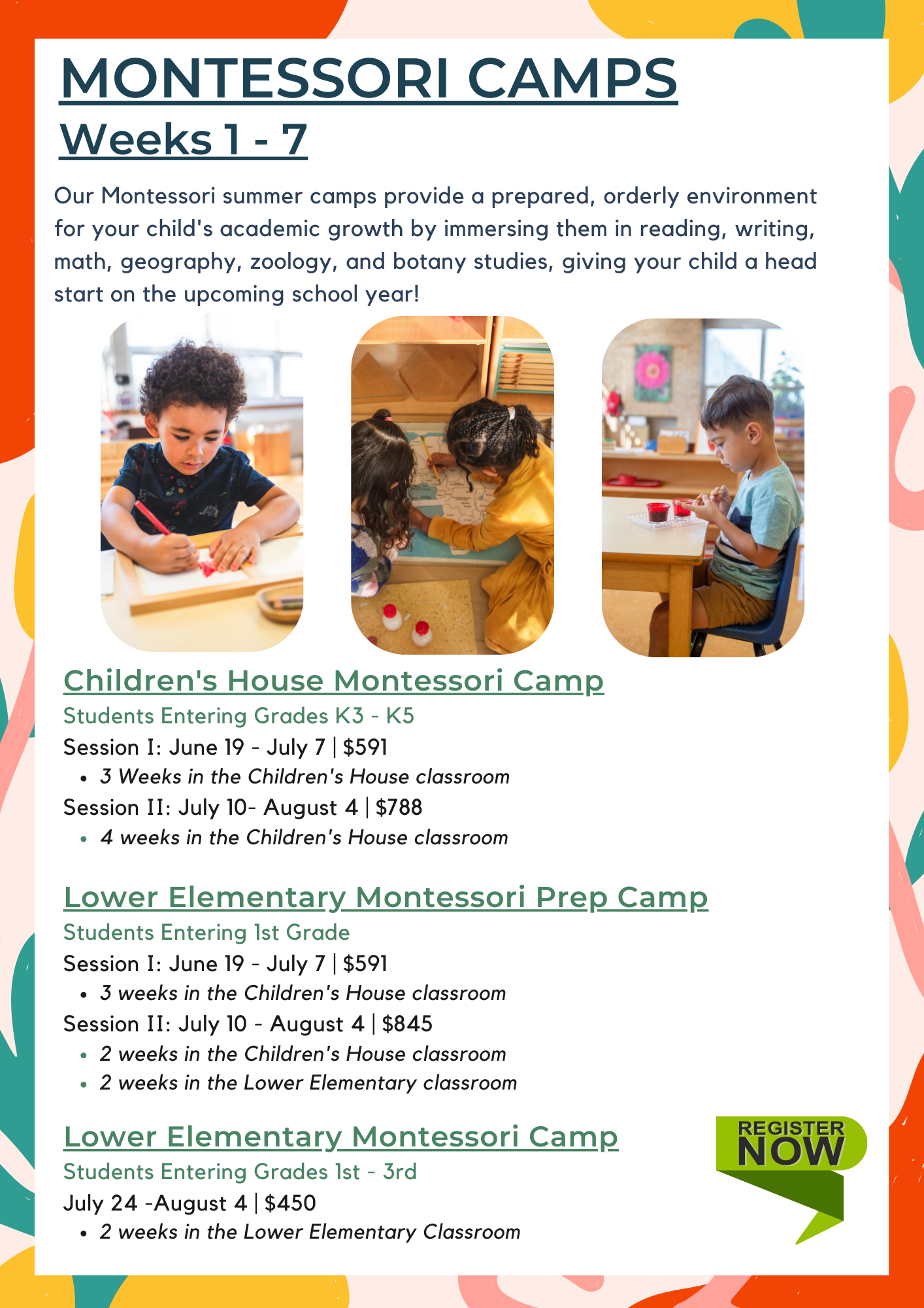 Summer camp brochure - Milwaukee school 2