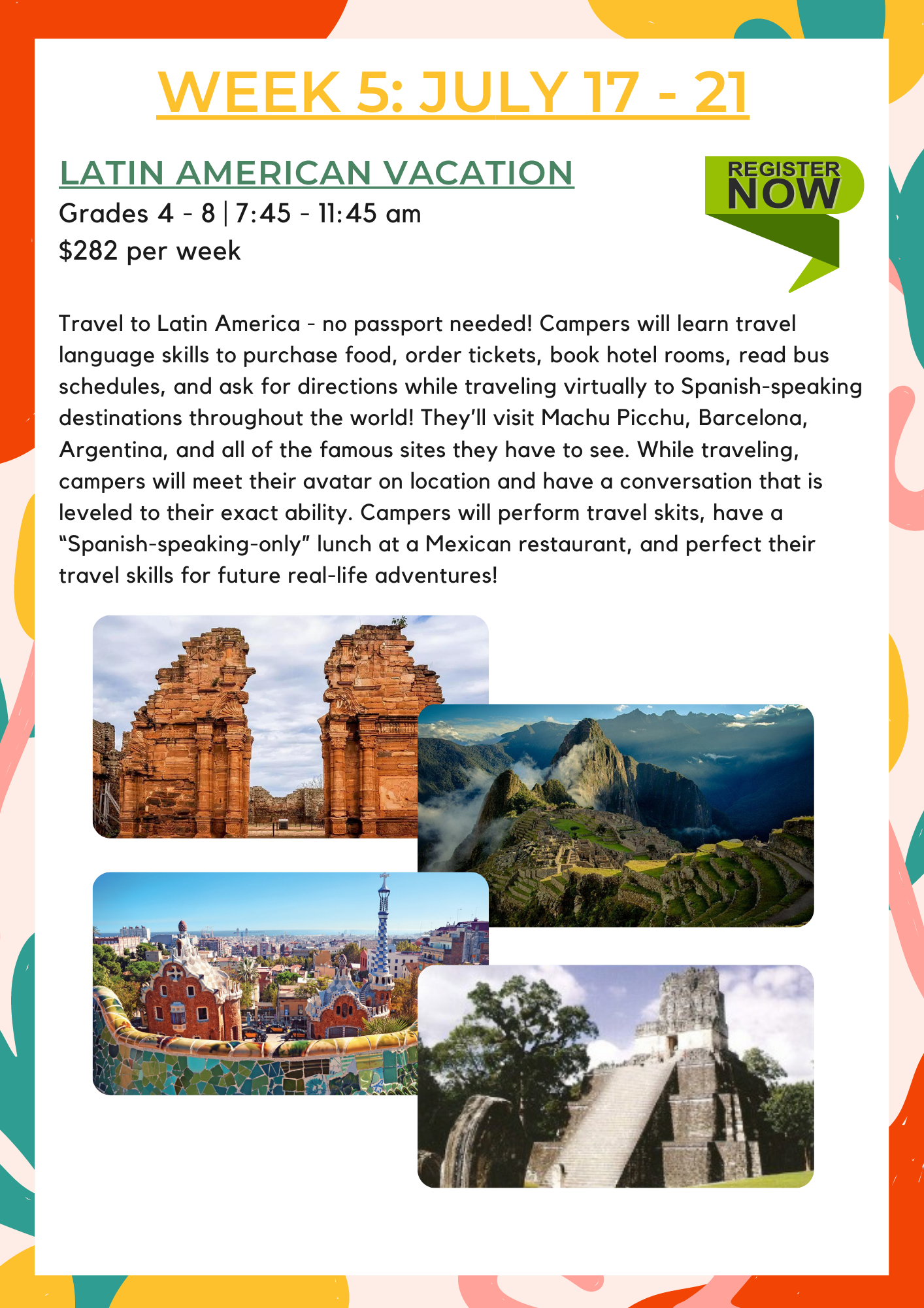 Summer camp brochure - Milwaukee school