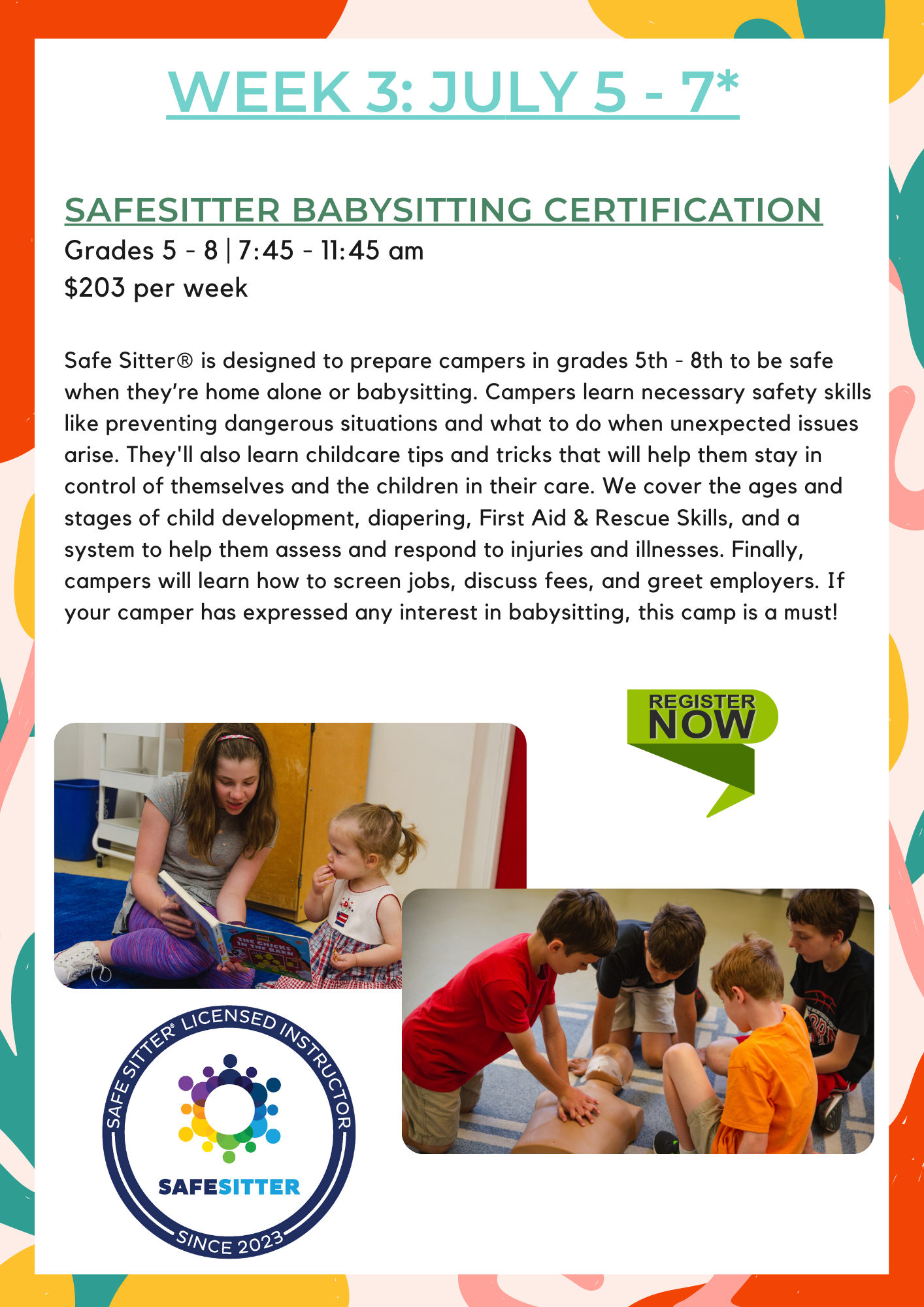 Summer camp brochure - Milwaukee school