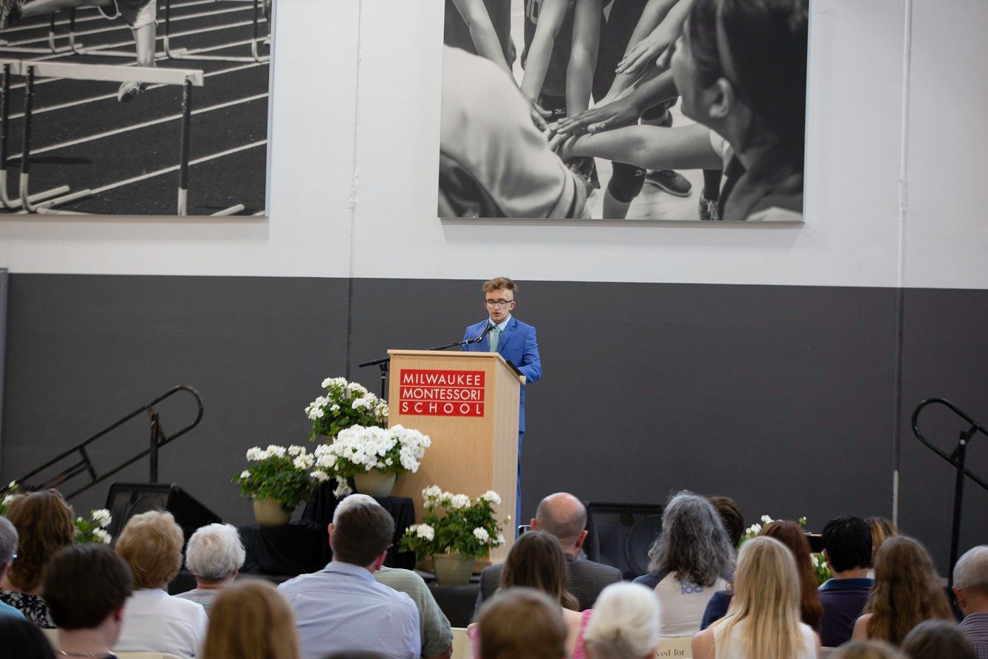 Each MMS graduate takes the stage on graduation night, in a compelling three-minute speech before an audience of more than 100 adults, peers and teachers.