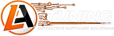 Logo for L Tuning with orange-and-black circular emblem and circuit-line design on white background