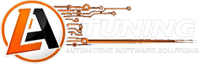 Logo for L Tuning with orange-and-black circular emblem and circuit-line design on white background