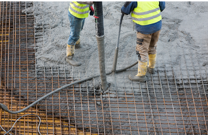 concrete slab being poured in Cincinnati OH