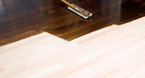 Staining a hardwood floor