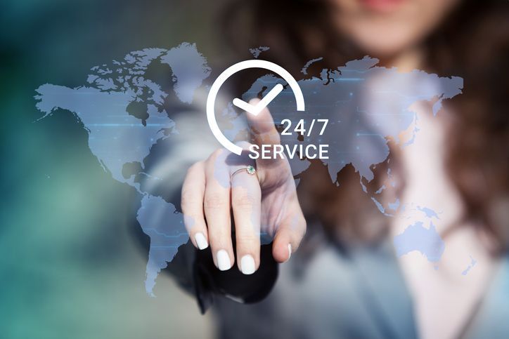 Girl Touching Virtual World Map | Lafayette, LA | Paul's Towing & Roadservice