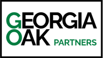 The logo for georgia oak partners is green and black