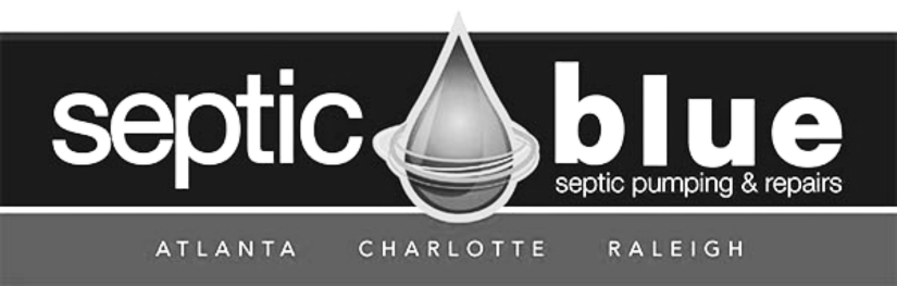 A black and white logo for septic blue septic pumping and repairs