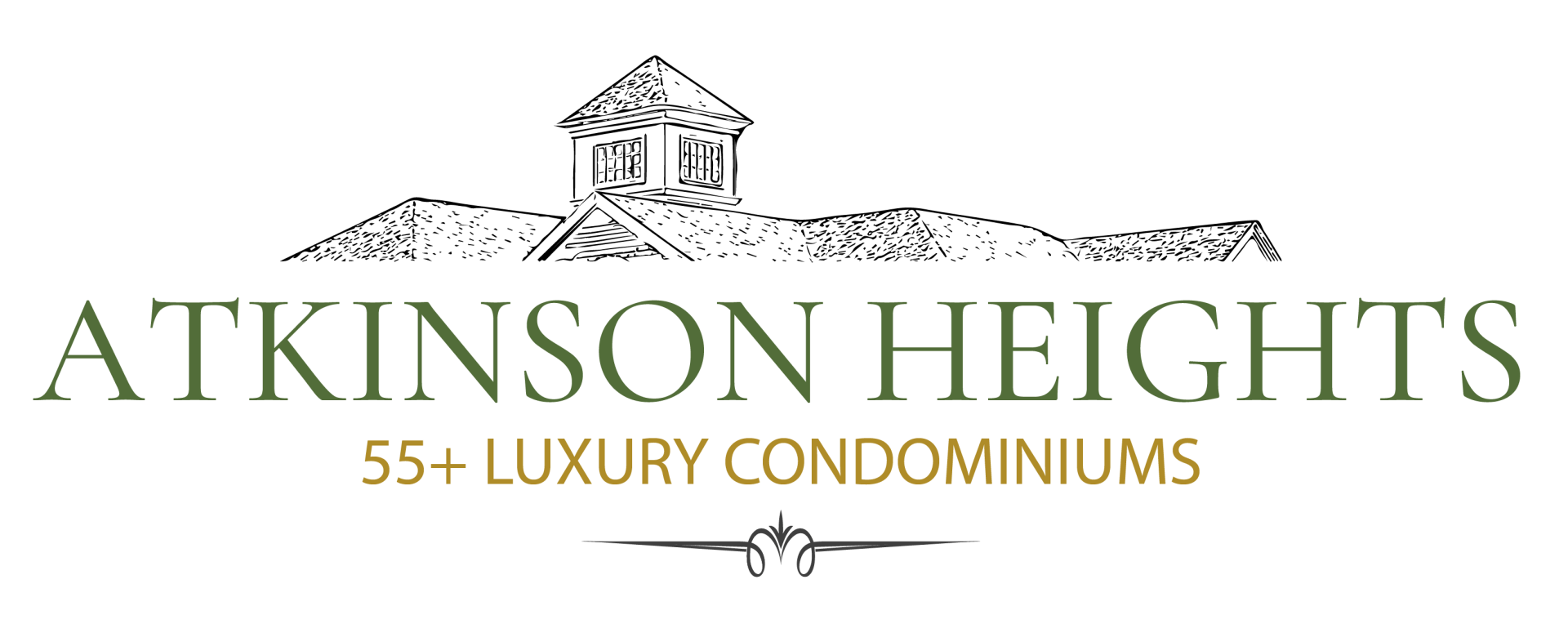 The logo for atkinson heights 55+ luxury condominiums