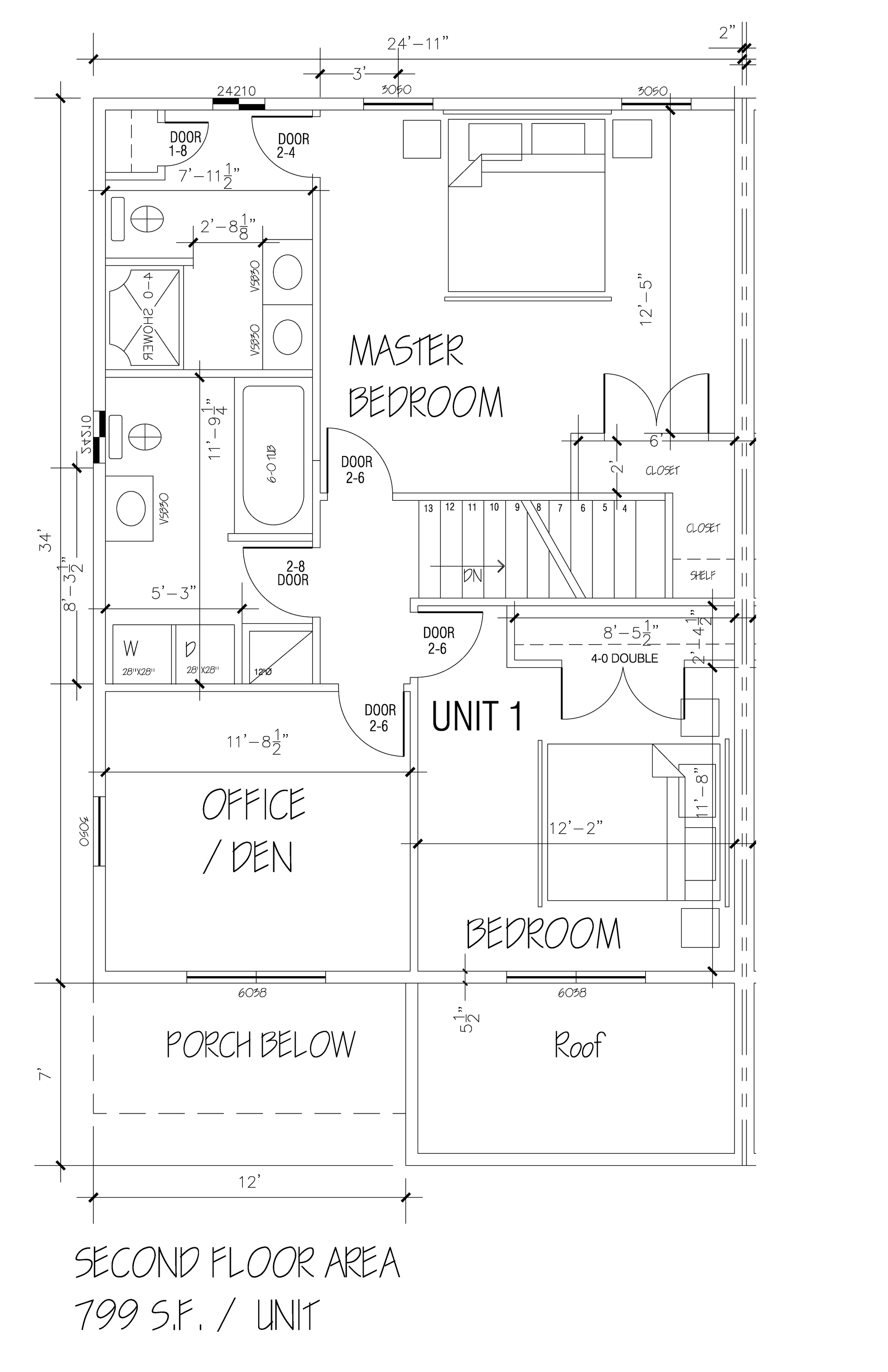 Second Floor Plan for Kelley Green Apartments in Sandown NH