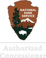 The logo for the national park service is shown on a white background