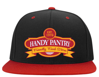A hat that says handy pantry on it