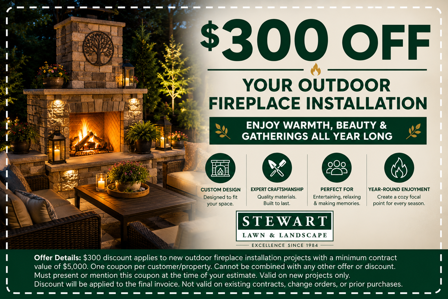 OUTDOOR FIREPLACE COUPON