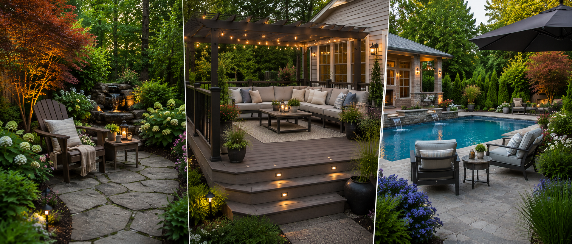 Stewart Landscape Lounge Area by Pool
