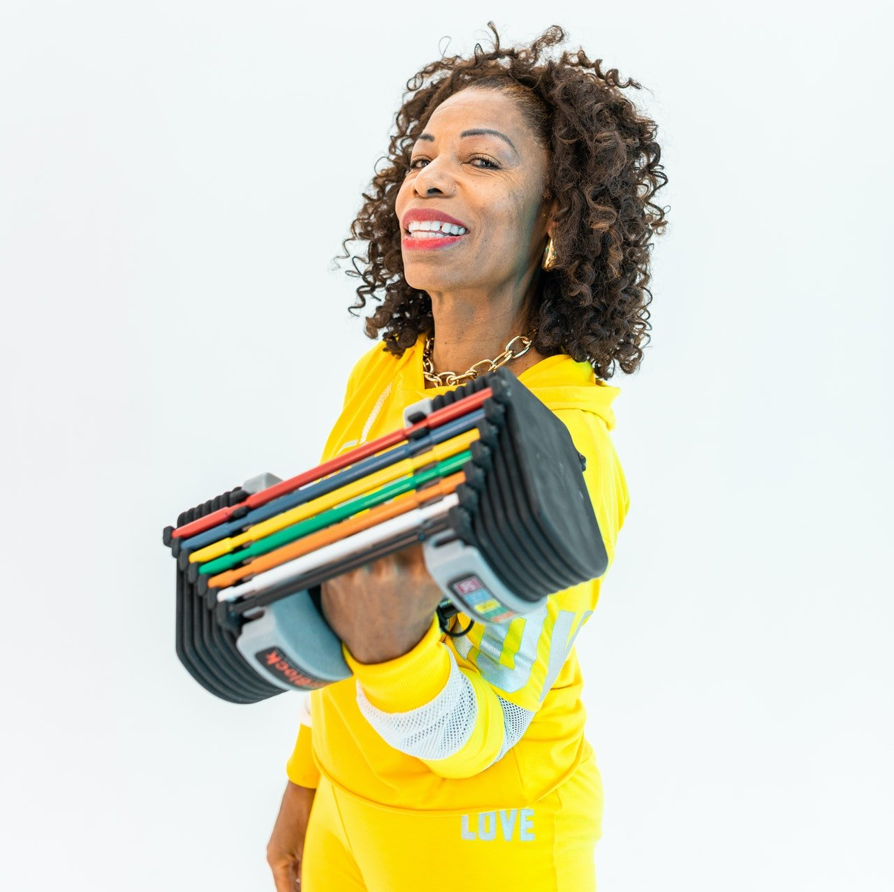 Healthy woman exercising