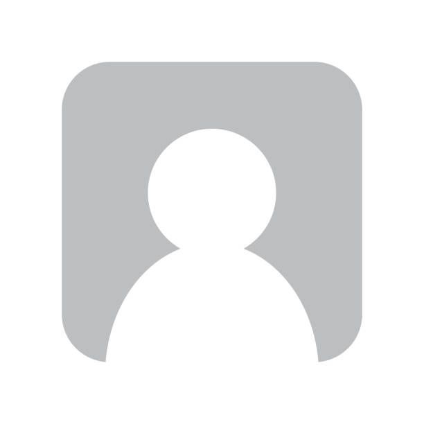 A silhouette of a person in a square on a white background.