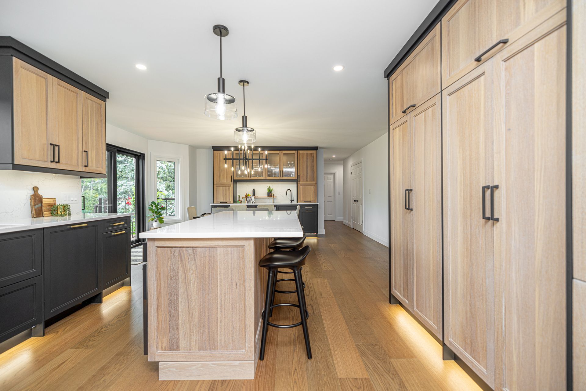 light kitchen with contemporary furniture