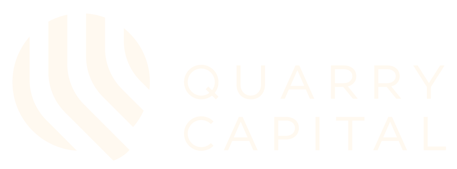 The logo for quarry capitals is a white logo on a white background.