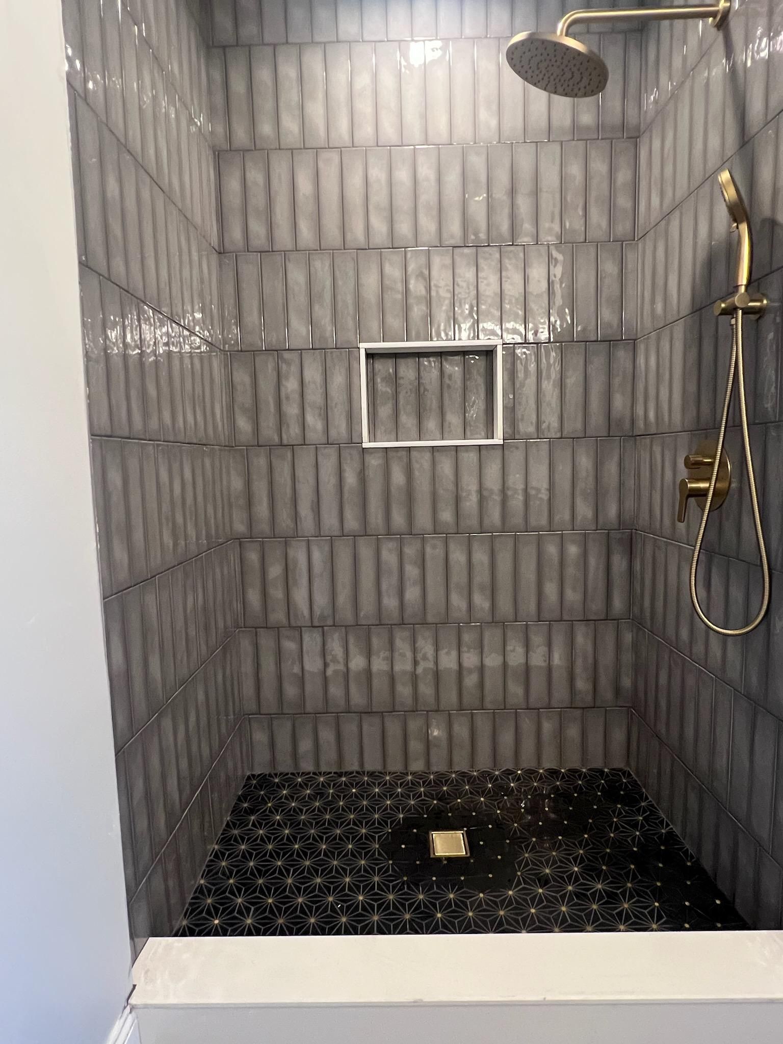 Finished Standing Shower Remodel in East Boston