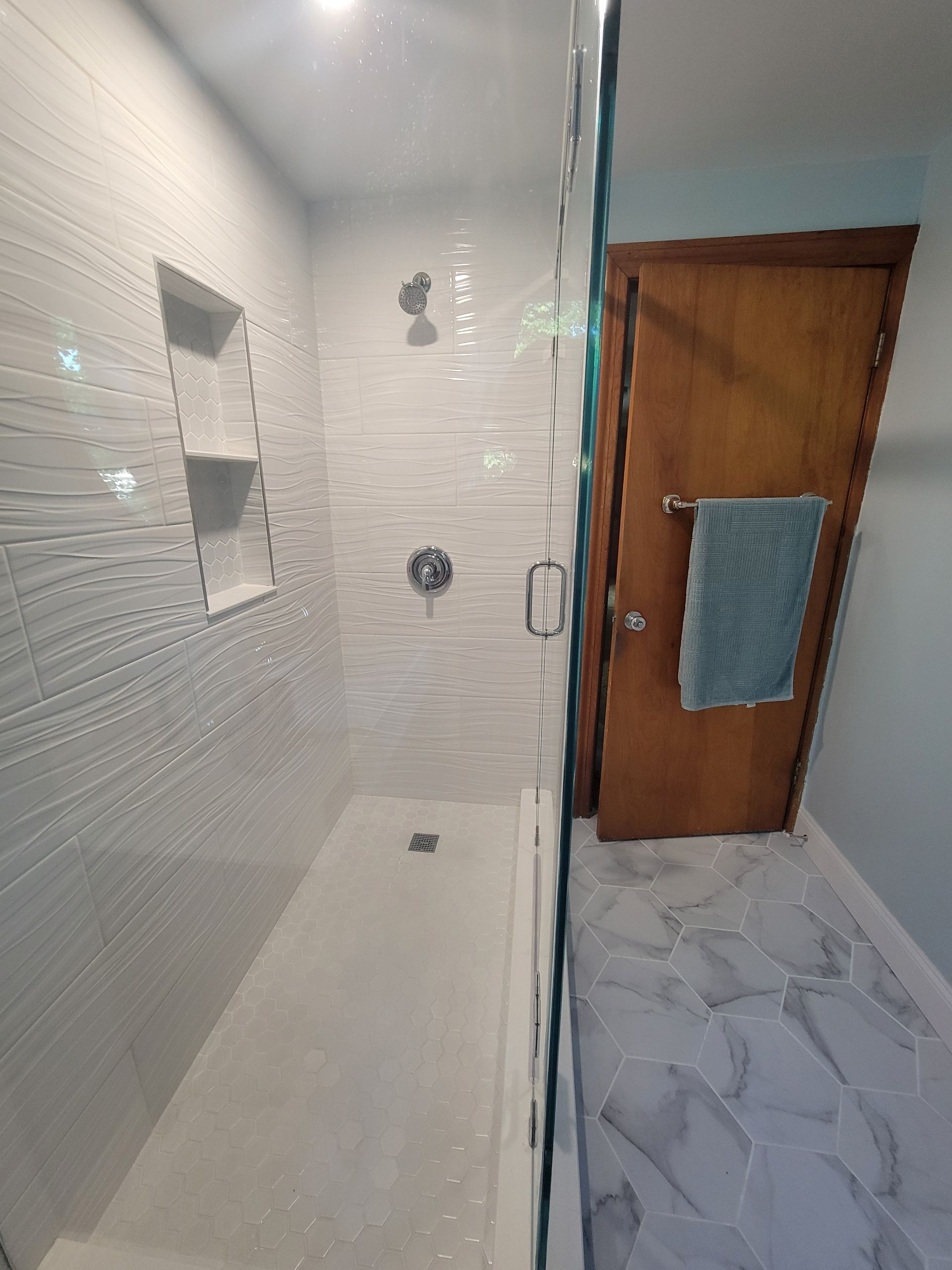 Shower bathroom remodel in Winthrop, MA