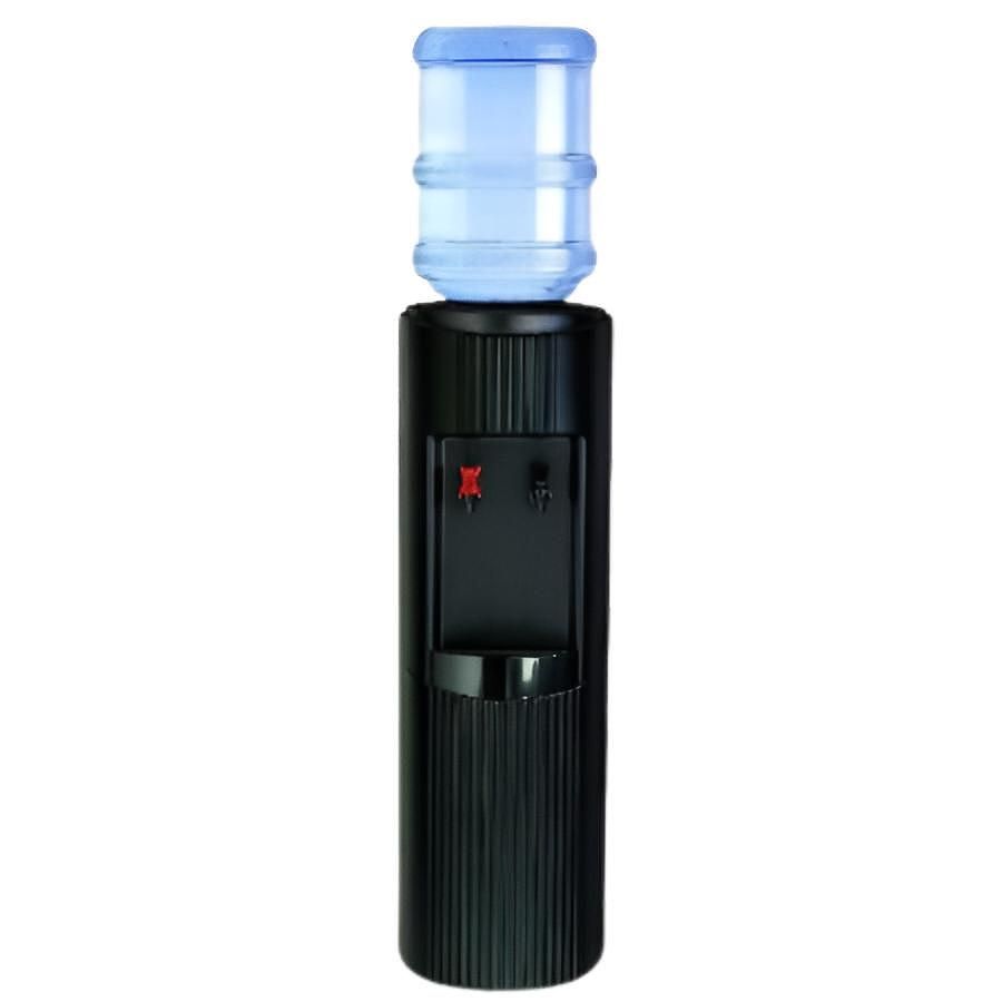 A Black Water Cooler With a Blue Bottle on Top of It — NT Water Filters In Winnellie, NT