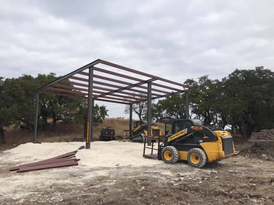 A building demolition in Boerne, TX - Langenberg Specialty Services hard at work