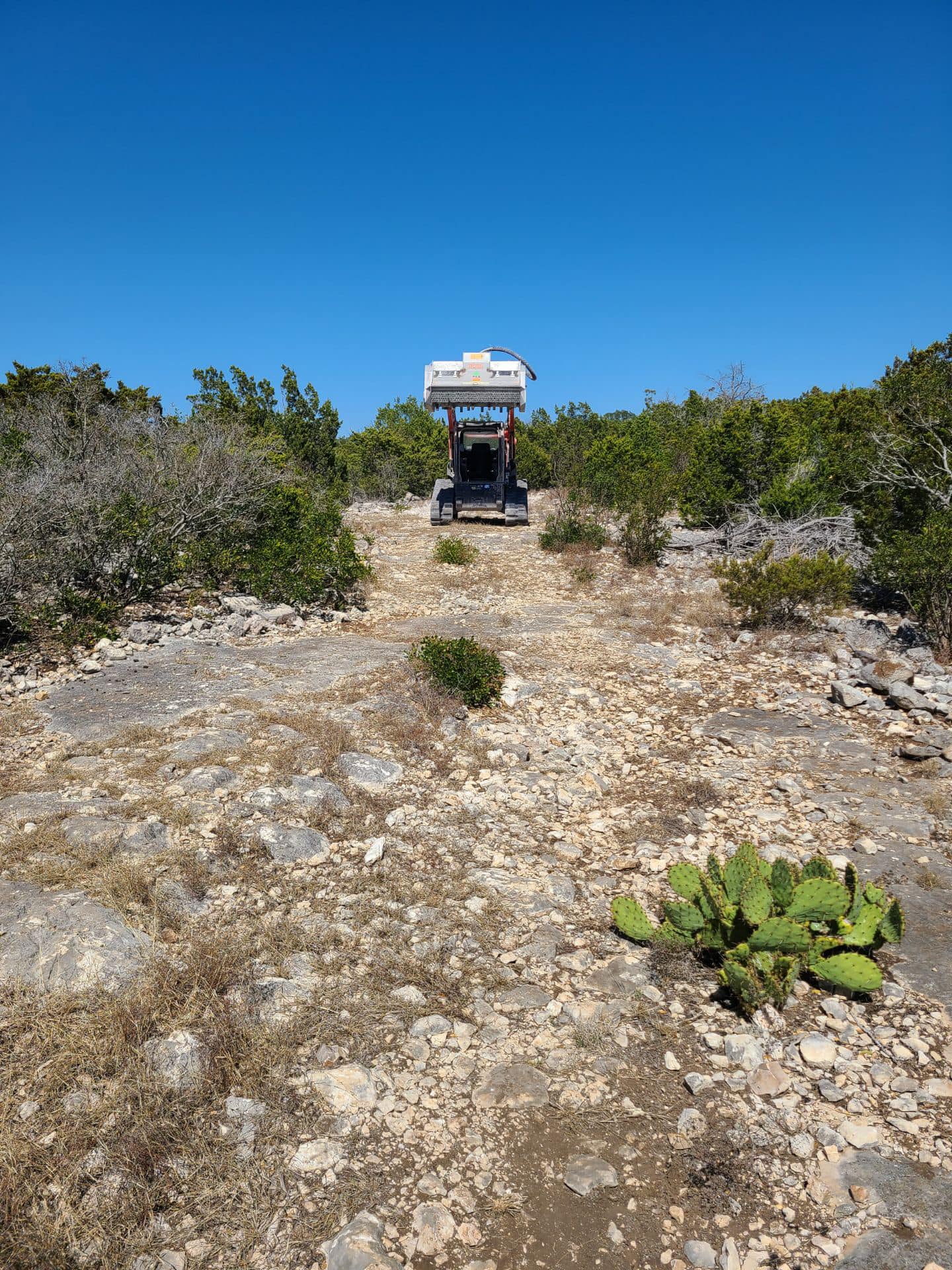 Site preparation for rock milling in Boerne TX by Langenberg Specialty Services