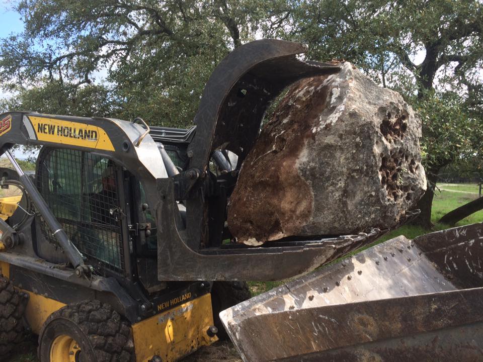 Rock moving in Boerne TX by Langenberg Specialty Services