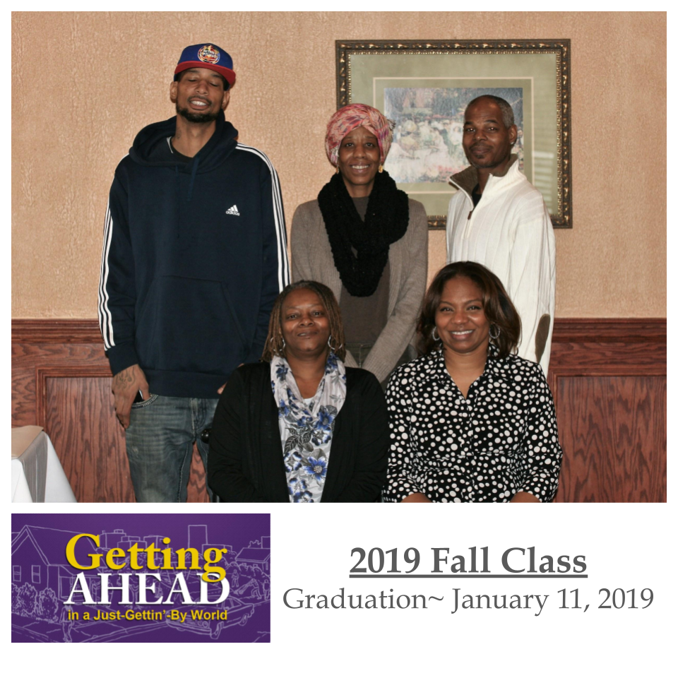 Group of people at a graduation, 2019 Fall Class.