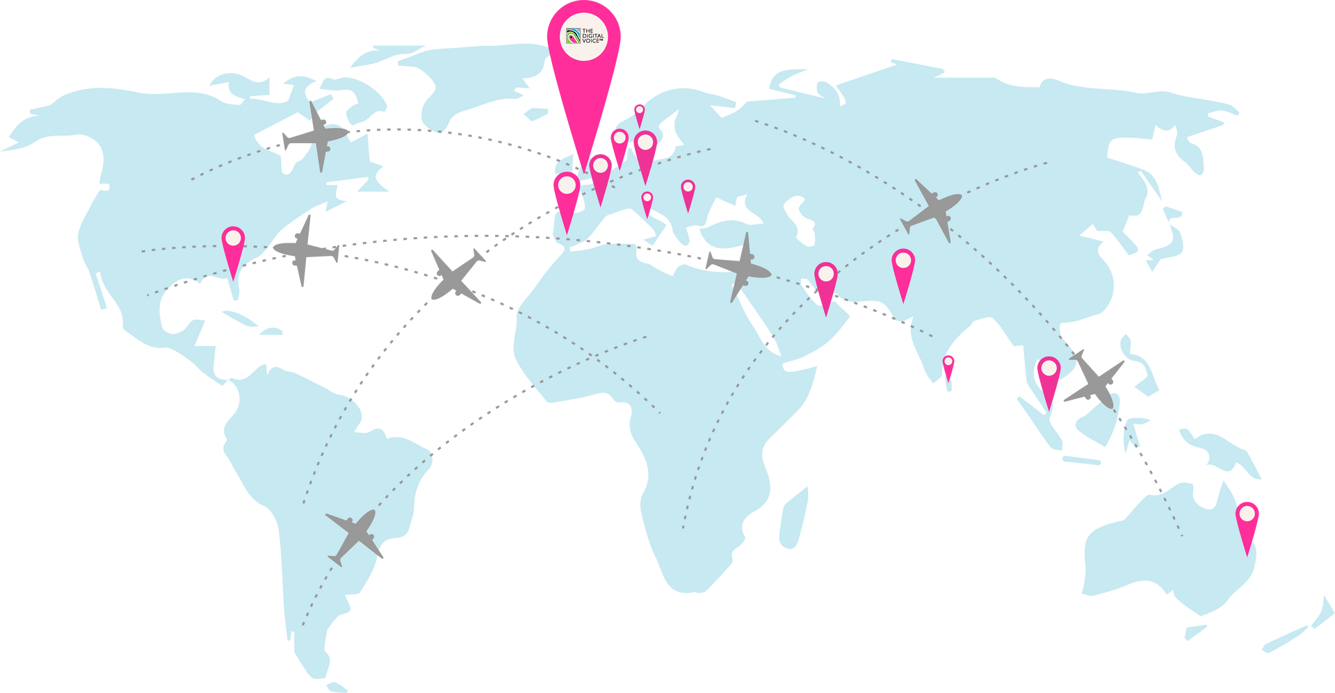 The Digital Voice PR agency have a fully remote global team