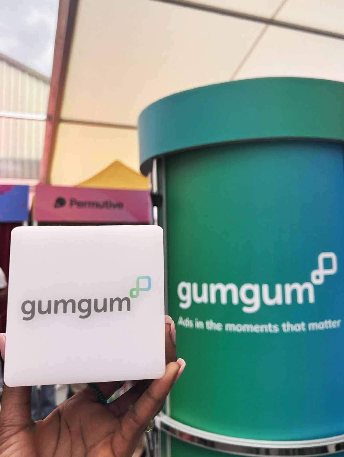GumGum stall and goodies managed by The Digital Voice