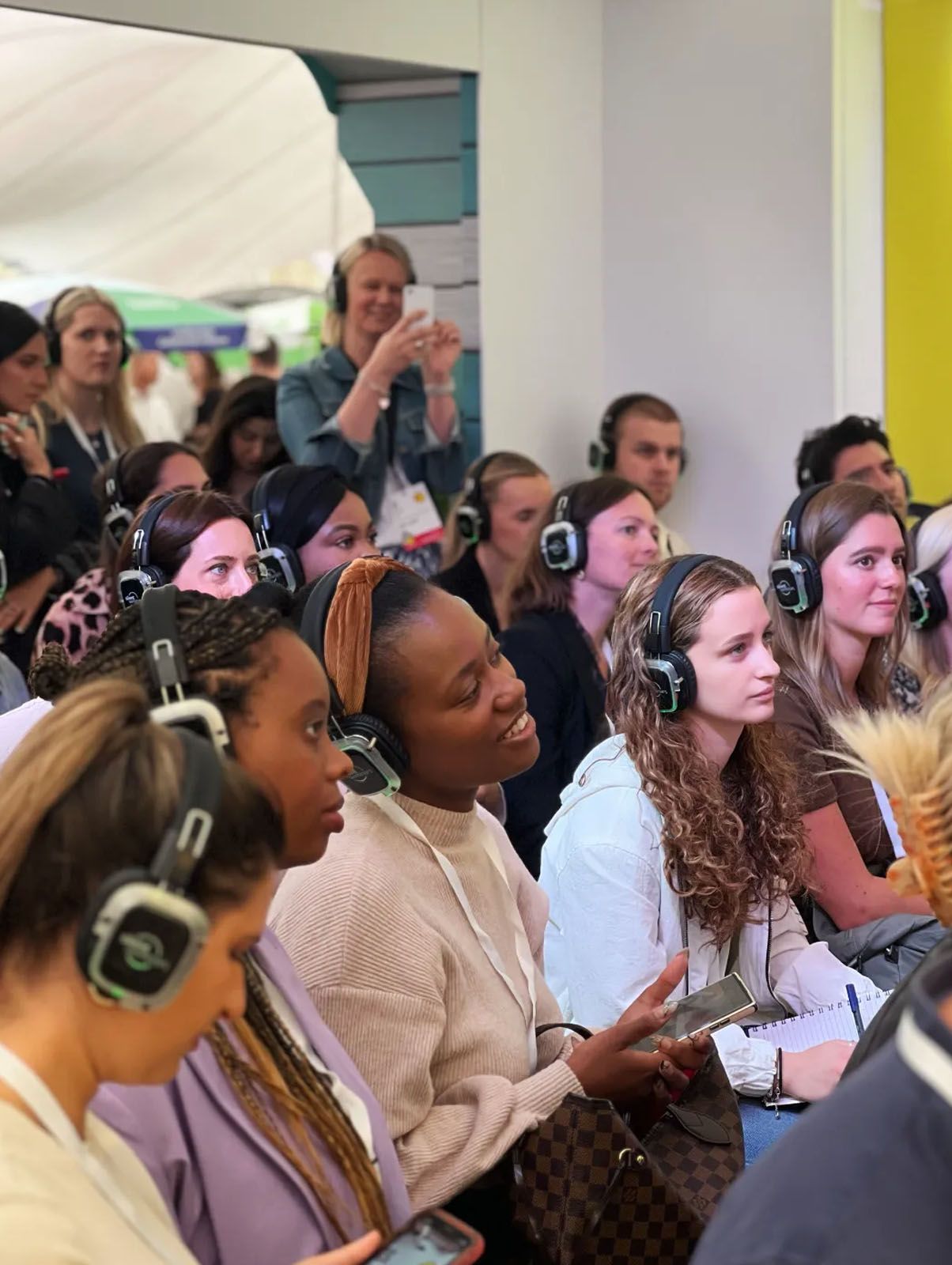 The audience enjoy Julia on stage at the Female Leaders' Bar at MADfest London