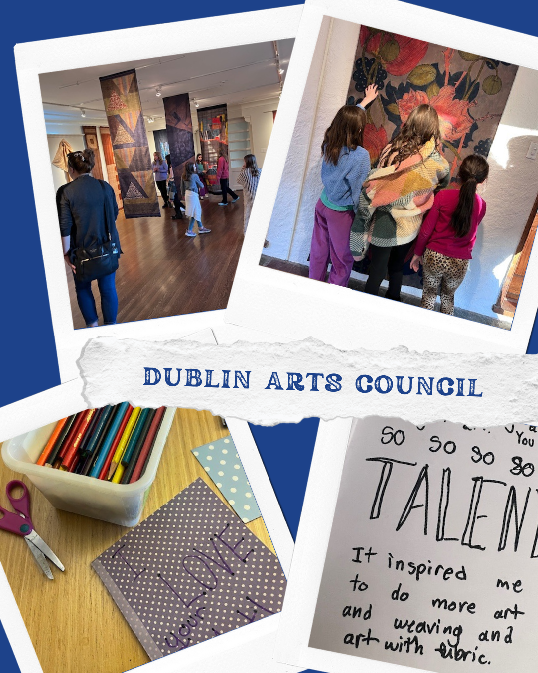 Dublin Arts Council collage by Columbus Fashion Academy