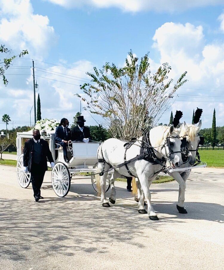 Funerals horse drawn carriage ride services — Houston, TX — Vintage Carriage Co. LLC