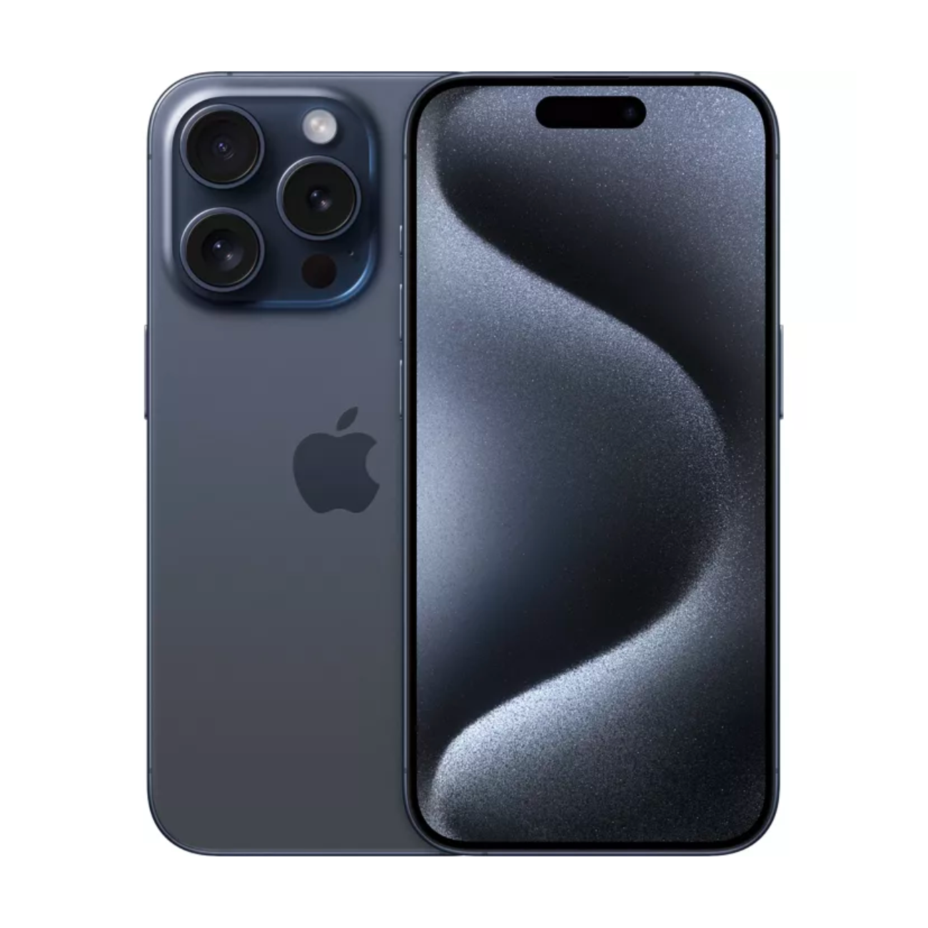 A black iphone 13 pro is sitting on a white surface.