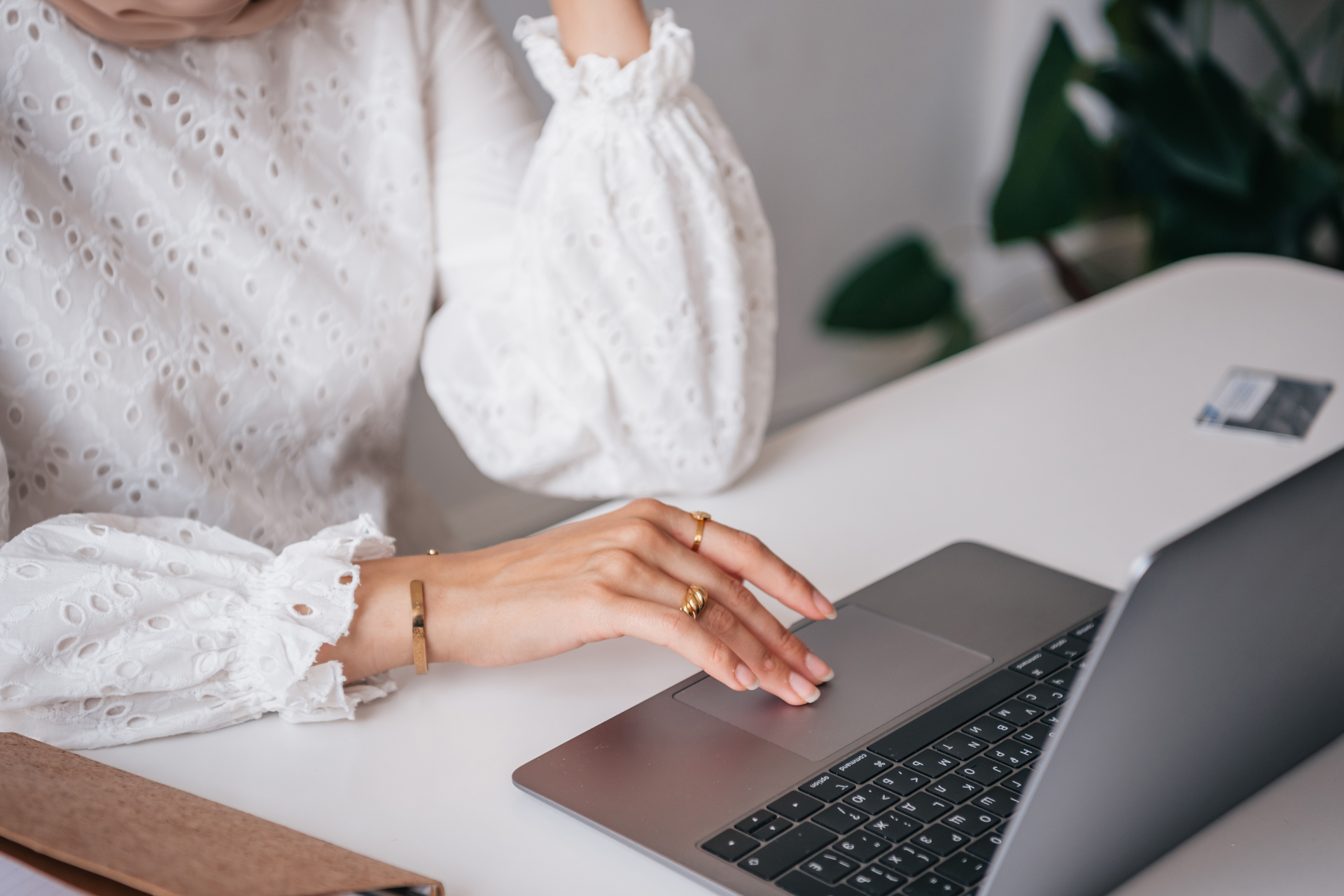 Woman Using Laptop