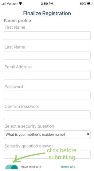 Form that says