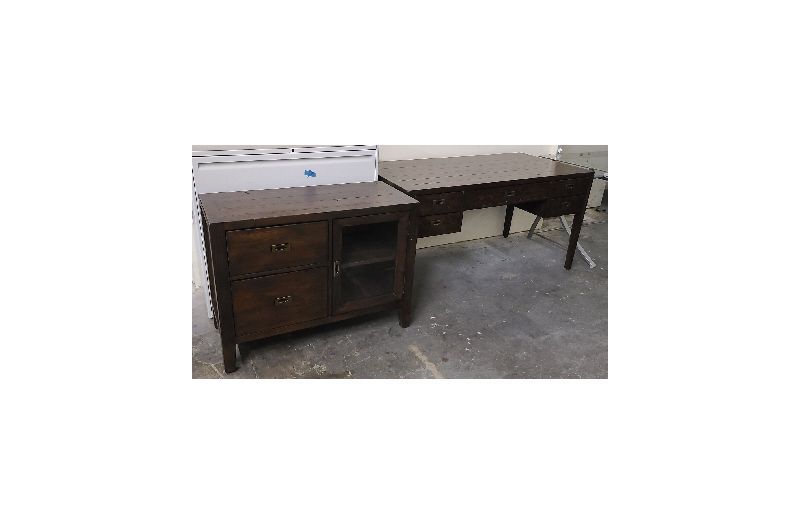 Crate and Barrell Desk and Credenza Set— Rancho Cordova, CA — Valley Office Furniture
