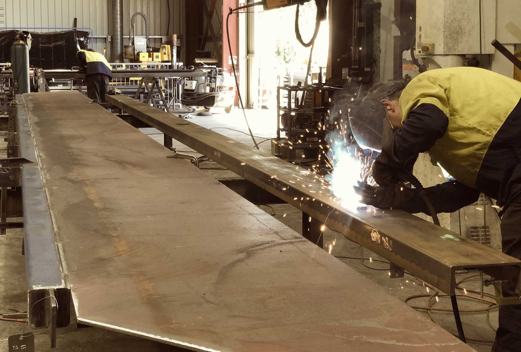 a metalworker in action