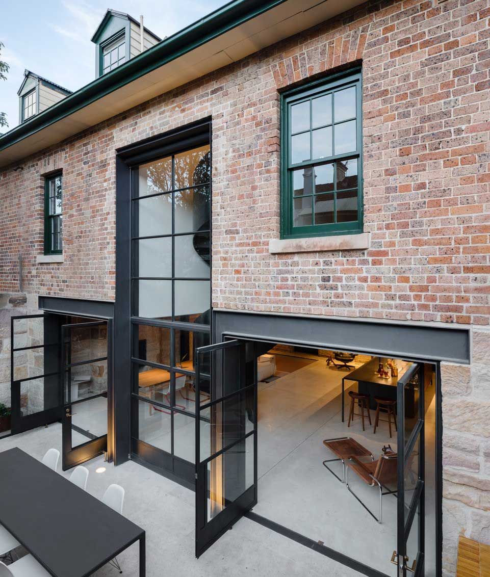 Architectural steelwork to support glass doors