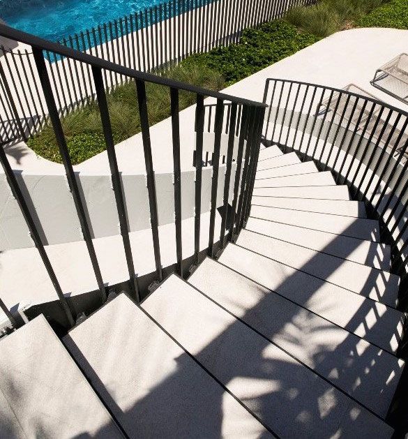 Galvanised & painted stairway with balustrade project