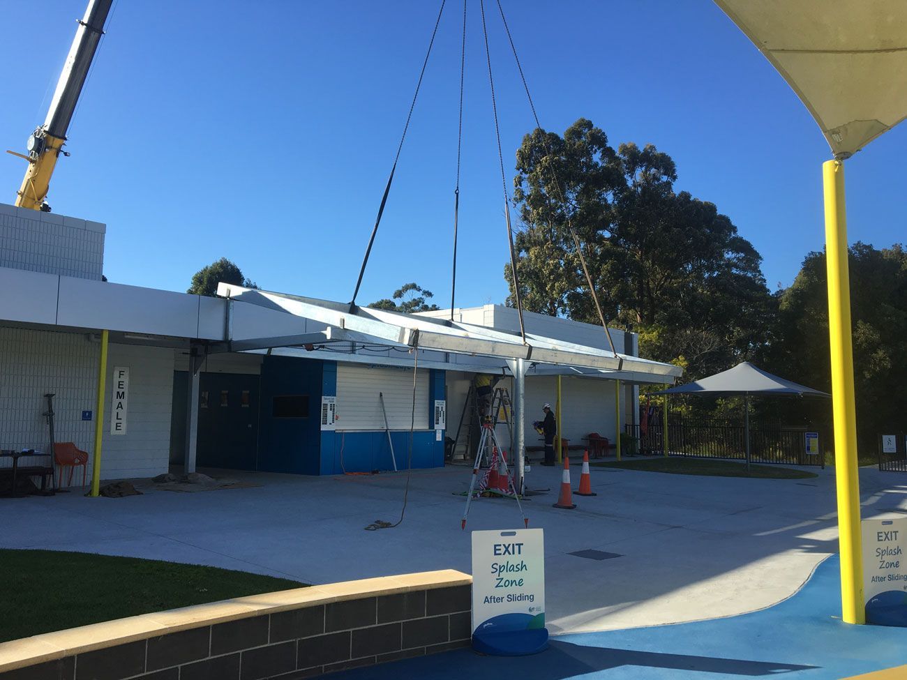 steel awning
