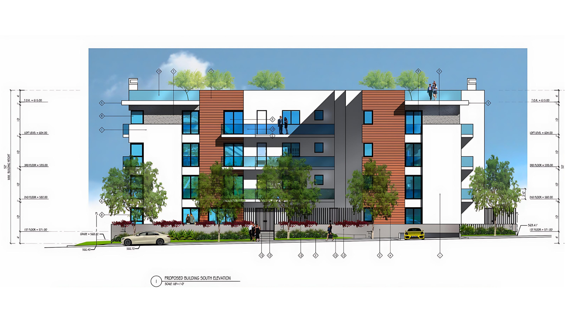 An artist 's impression of a large apartment building