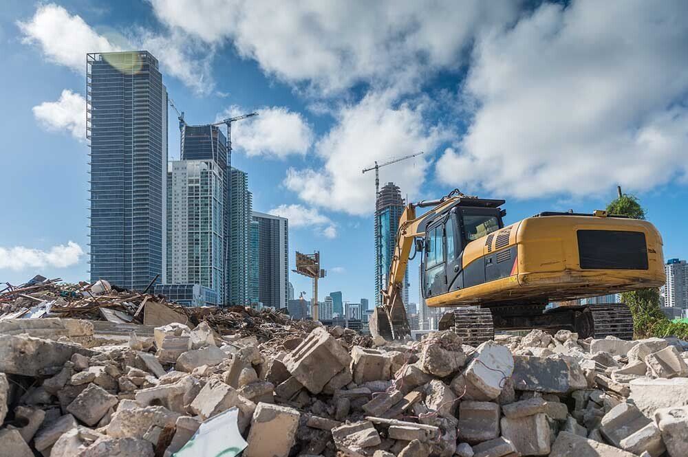 Demolishing The Commercial Building — Carlisle, PA — Elwood B. Shughart & Sons Excavating