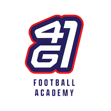 41 GA Football Academy logo in navy, white, and red on a white background